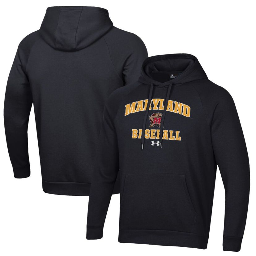 NCAA Under Armour Maryland Terrapins Baseball All Day Arch Fleece Pullover Hoodie