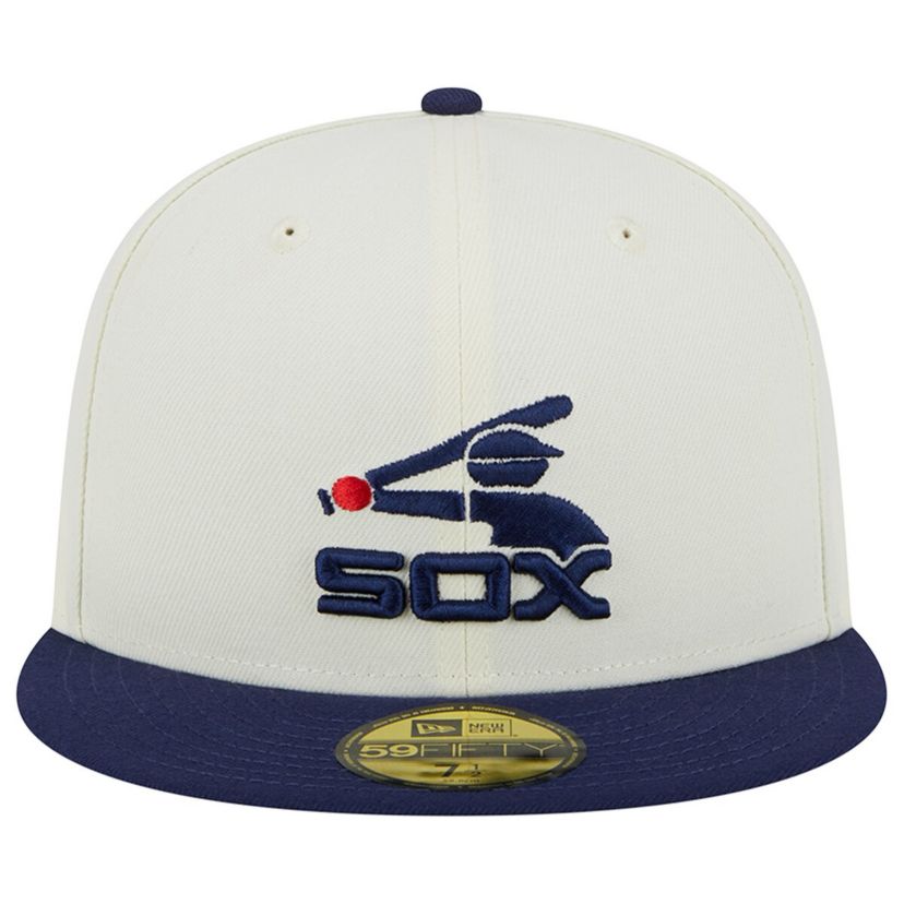 Chicago White Sox MLB Stone/Navy Chicago Sox Retro 59FIFTY Fitted Hat