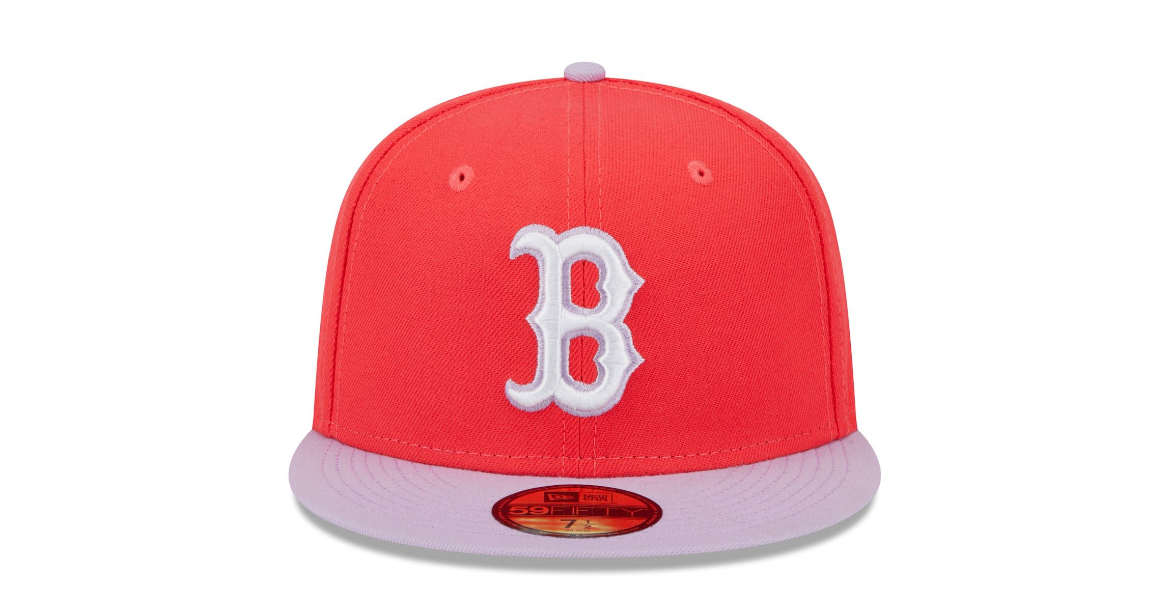 Boston Red Sox MLB Red/Lavender Boston Sox Spring Color Two-Tone 59FIFTY Fitted Hat