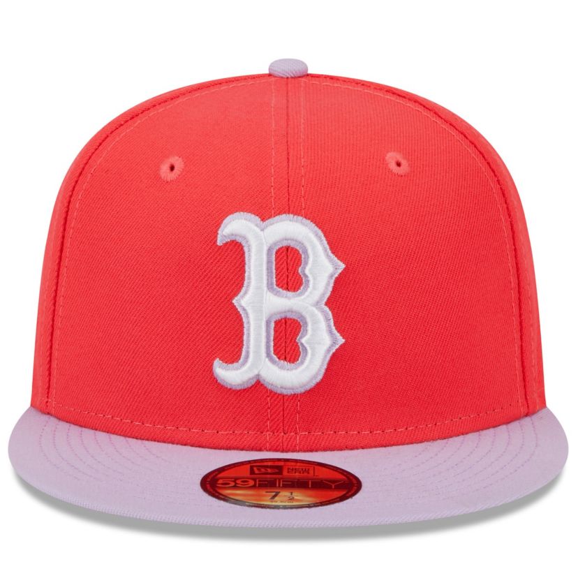 Boston Red Sox MLB Red/Lavender Boston Sox Spring Color Two-Tone 59FIFTY Fitted Hat