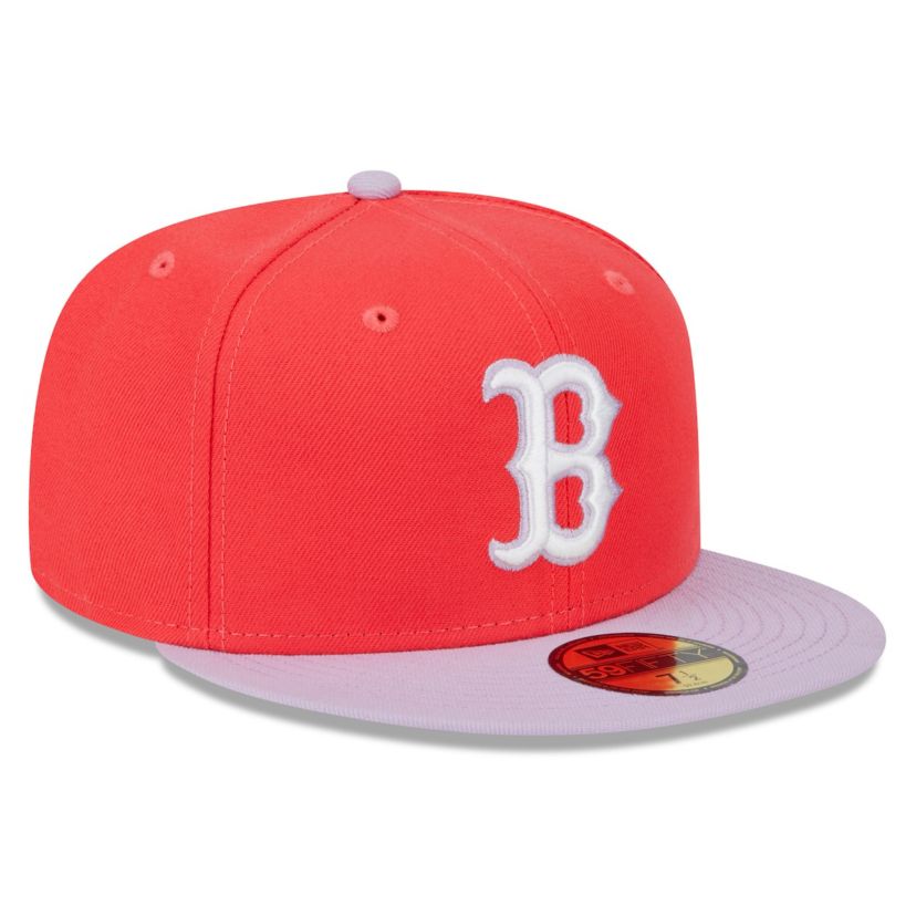 Boston Red Sox MLB Red/Lavender Boston Sox Spring Color Two-Tone 59FIFTY Fitted Hat