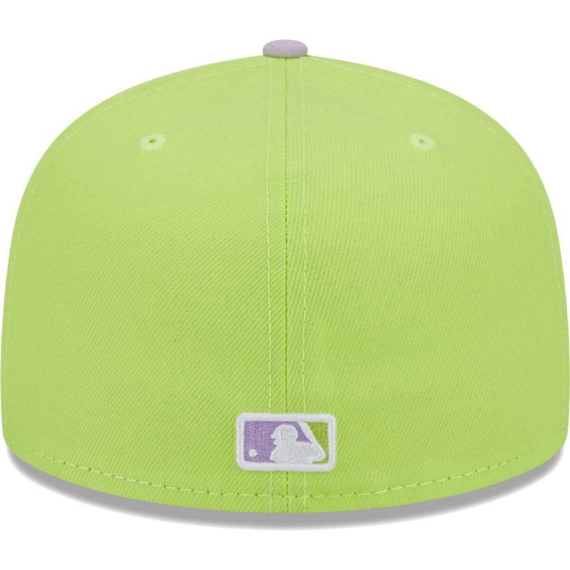 MLB Neon Green/Lavender Los Angeles Dodgers Spring Color Two-Tone 59FIFTY Fitted Hat