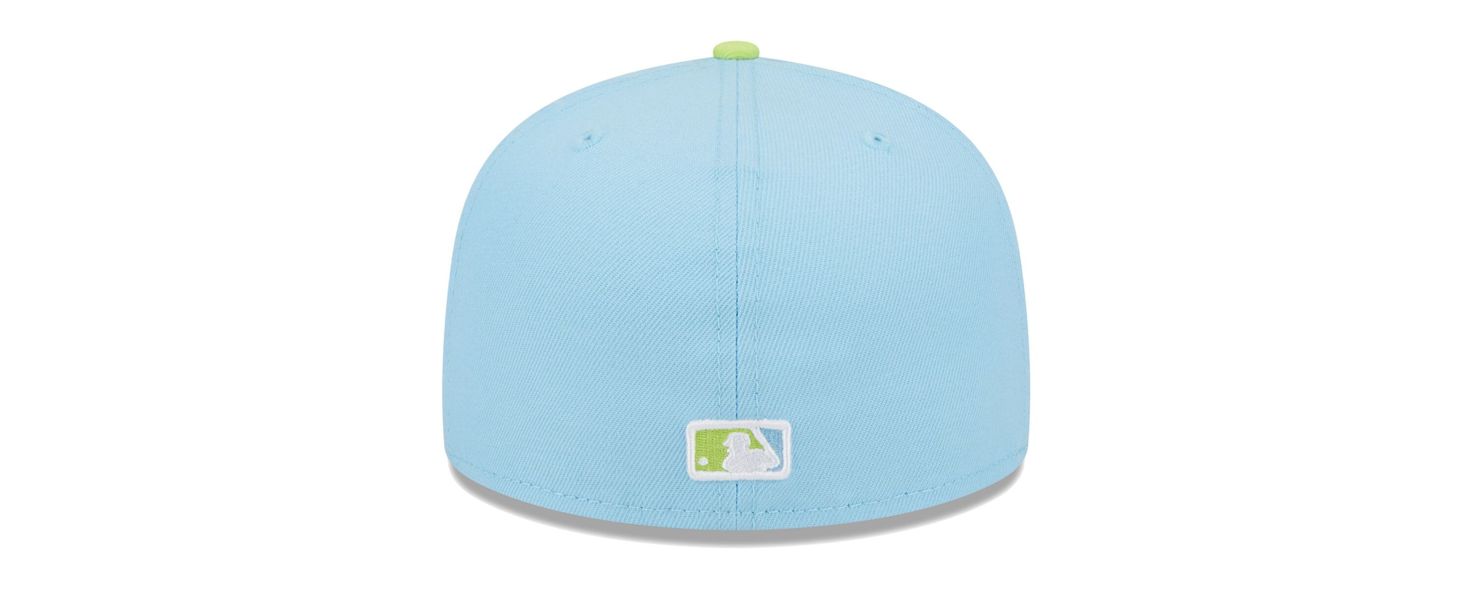 MLB Light Blue/Neon Los Angeles Dodgers Spring Color Two-Tone 59FIFTY Fitted Hat