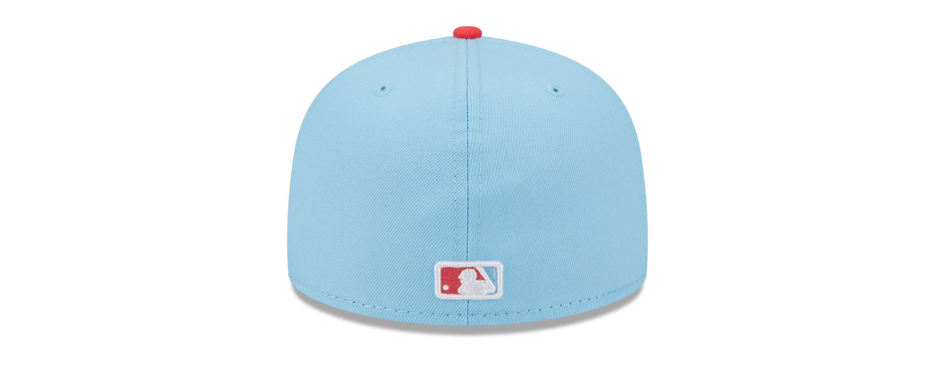 MLB Light Blue/Red Los Angeles Dodgers Spring Color Two-Tone 59FIFTY Fitted Hat