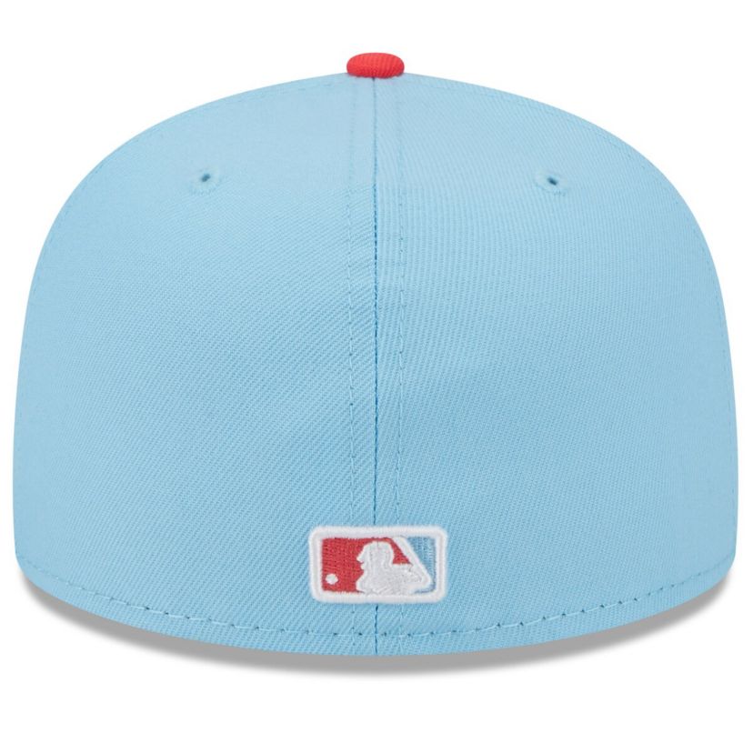 MLB Light Blue/Red Los Angeles Dodgers Spring Color Two-Tone 59FIFTY Fitted Hat