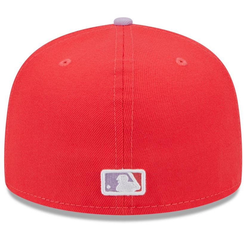 MLB Red/Lavender Los Angeles Dodgers Spring Color Two-Tone 59FIFTY Fitted Hat