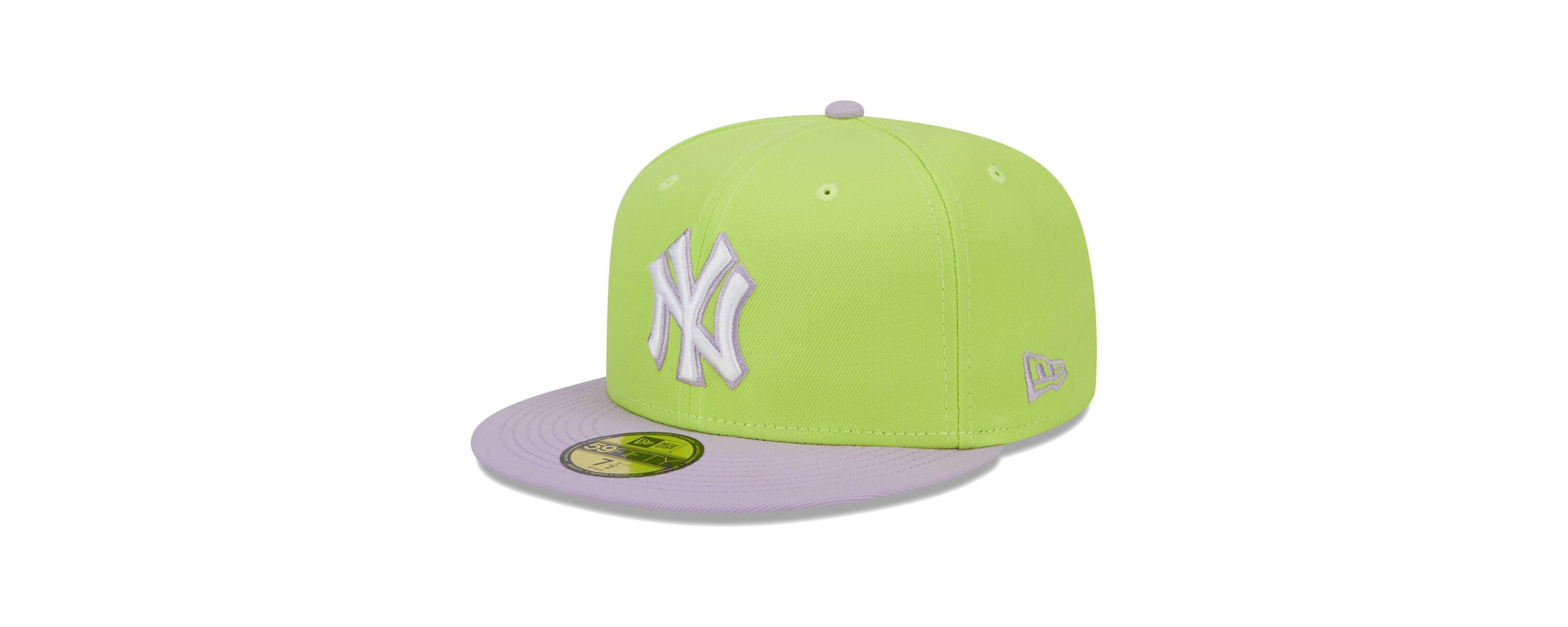 MLB Neon Green/Lavender New York Yankees Spring Color Two-Tone 59FIFTY Fitted Hat