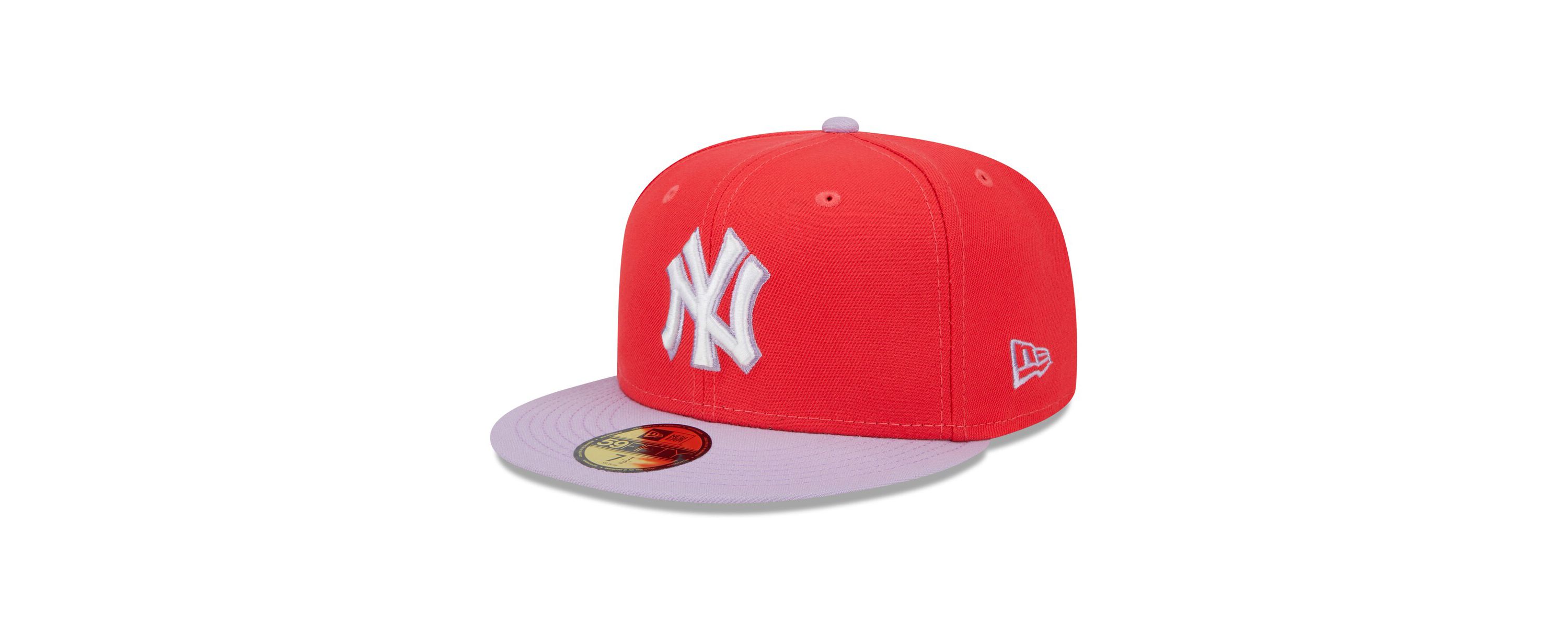MLB Red/Lavender New York Yankees Spring Color Two-Tone 59FIFTY Fitted Hat