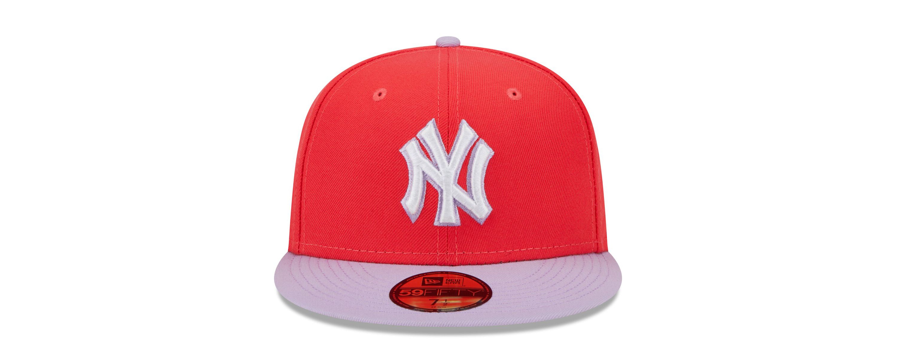 MLB Red/Lavender New York Yankees Spring Color Two-Tone 59FIFTY Fitted Hat