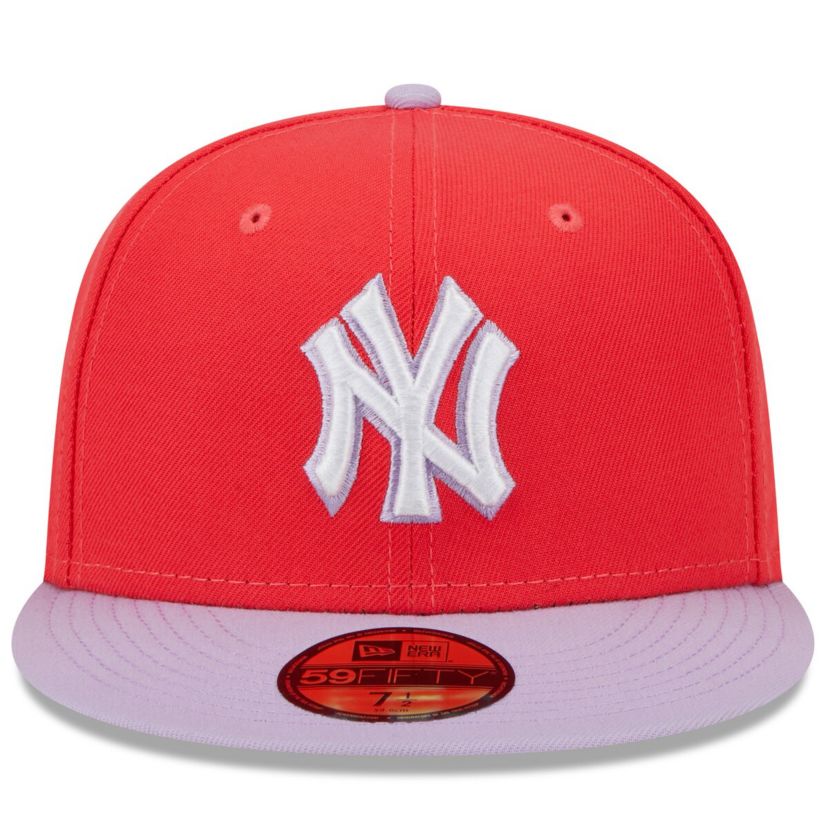 MLB Red/Lavender New York Yankees Spring Color Two-Tone 59FIFTY Fitted Hat