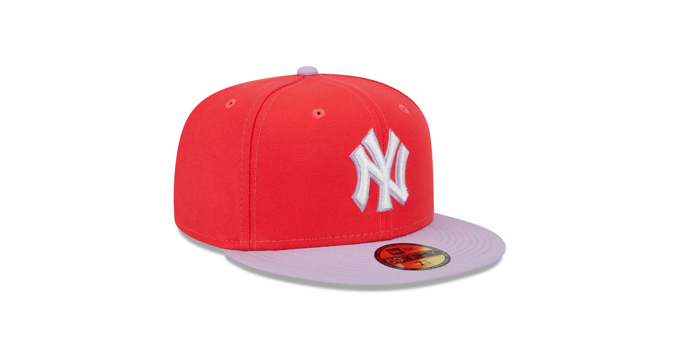MLB Red/Lavender New York Yankees Spring Color Two-Tone 59FIFTY Fitted Hat
