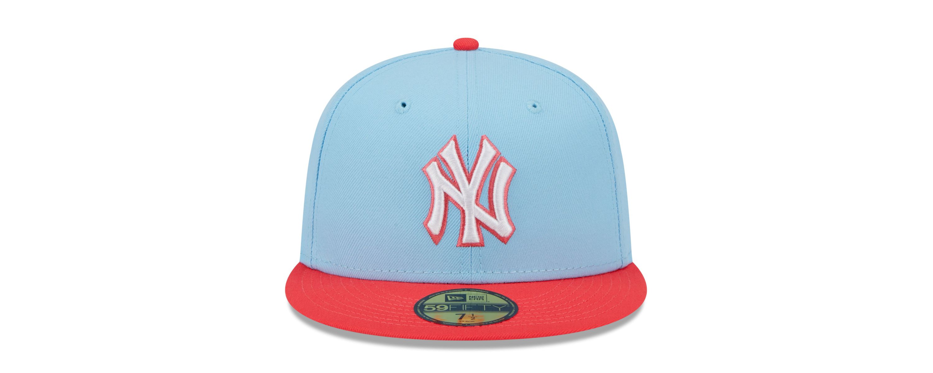 MLB Light Blue/Red New York Yankees Spring Color Two-Tone 59FIFTY Fitted Hat