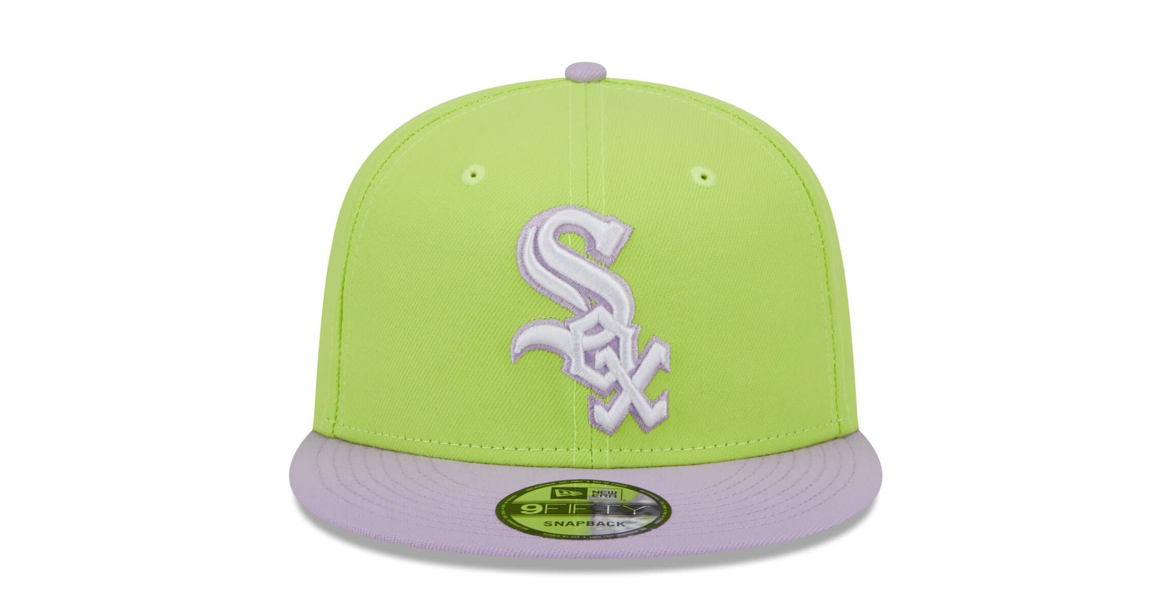 Chicago White Sox MLB Neon Green/Purple Chicago Sox Spring Basic Two-Tone 9FIFTY Snapback Hat
