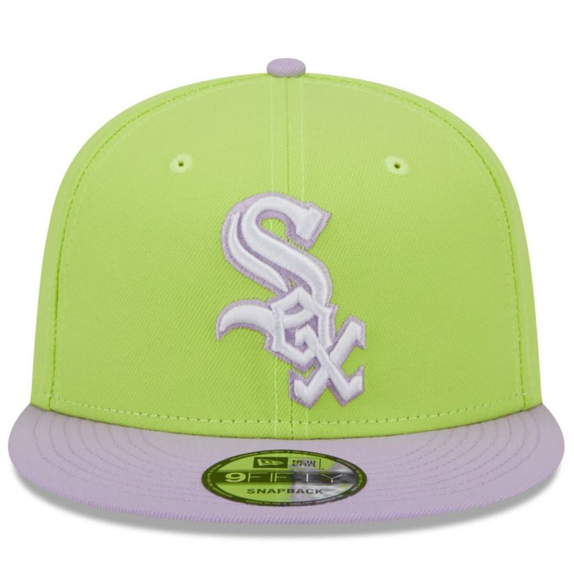 Chicago White Sox MLB Neon Green/Purple Chicago Sox Spring Basic Two-Tone 9FIFTY Snapback Hat