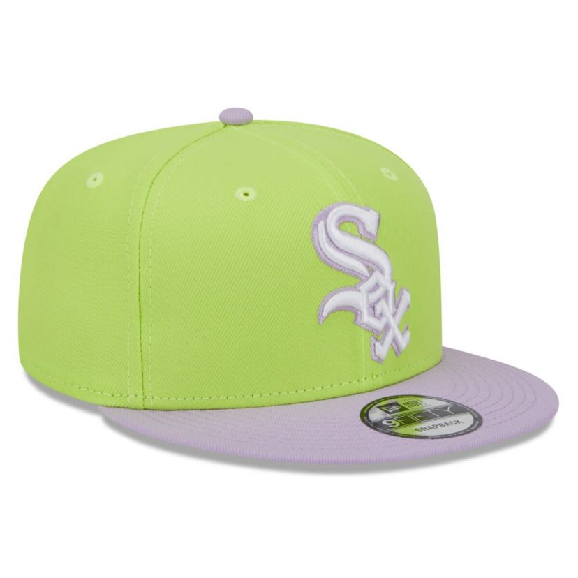 Chicago White Sox MLB Neon Green/Purple Chicago Sox Spring Basic Two-Tone 9FIFTY Snapback Hat