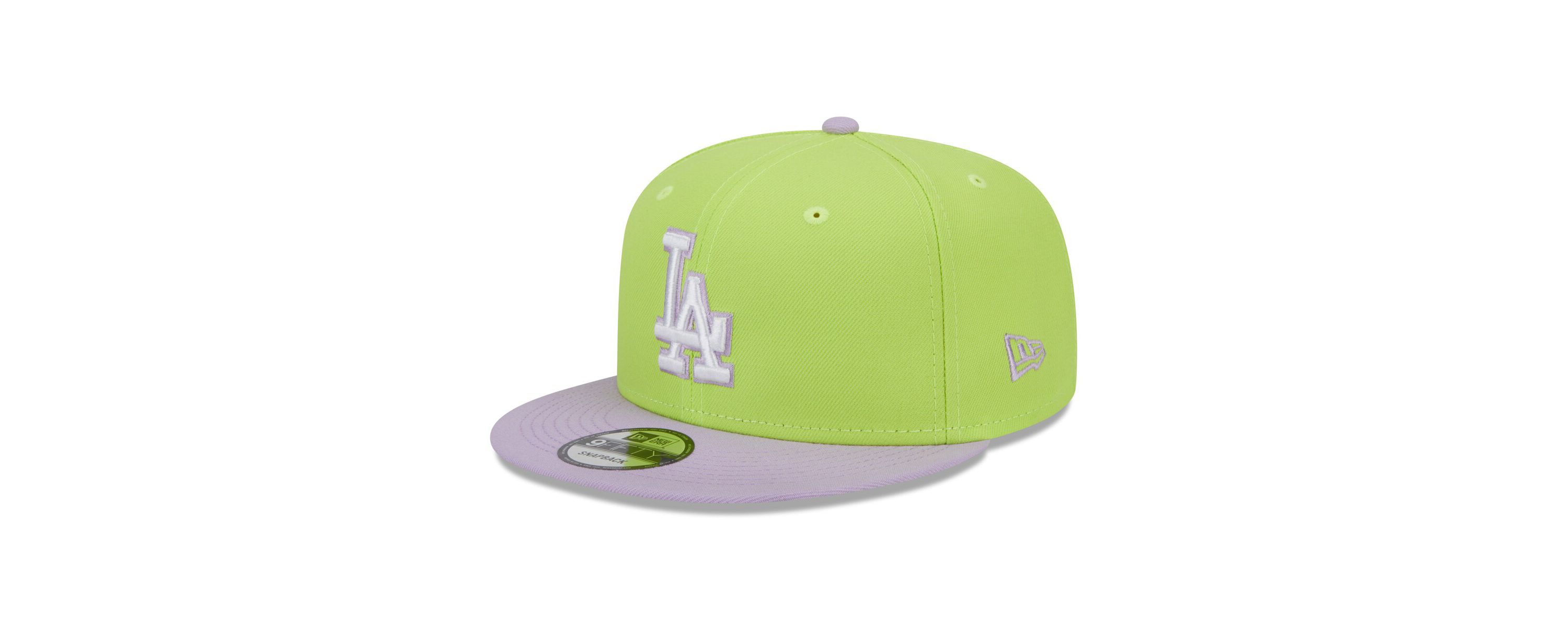 MLB Neon Green/Purple Los Angeles Dodgers Spring Basic Two-Tone 9FIFTY Snapback Hat