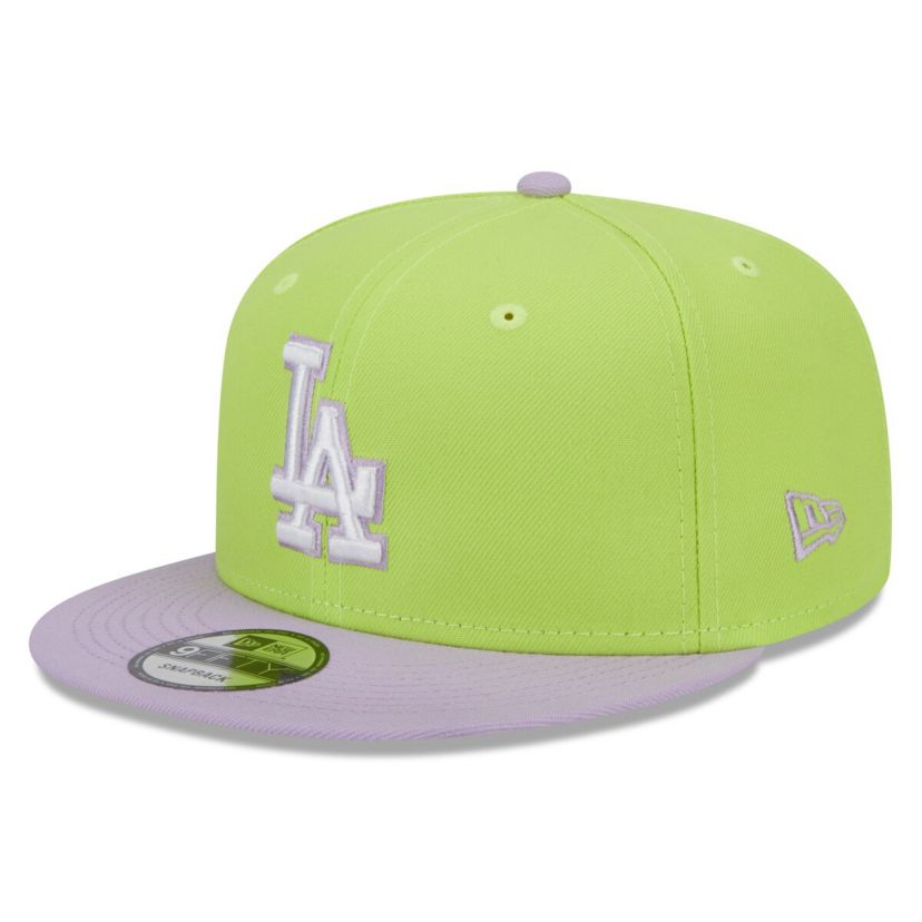MLB Neon Green/Purple Los Angeles Dodgers Spring Basic Two-Tone 9FIFTY Snapback Hat