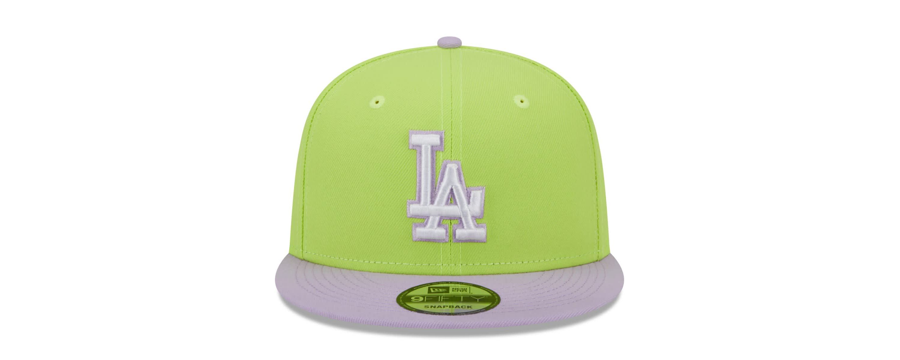 MLB Neon Green/Purple Los Angeles Dodgers Spring Basic Two-Tone 9FIFTY Snapback Hat