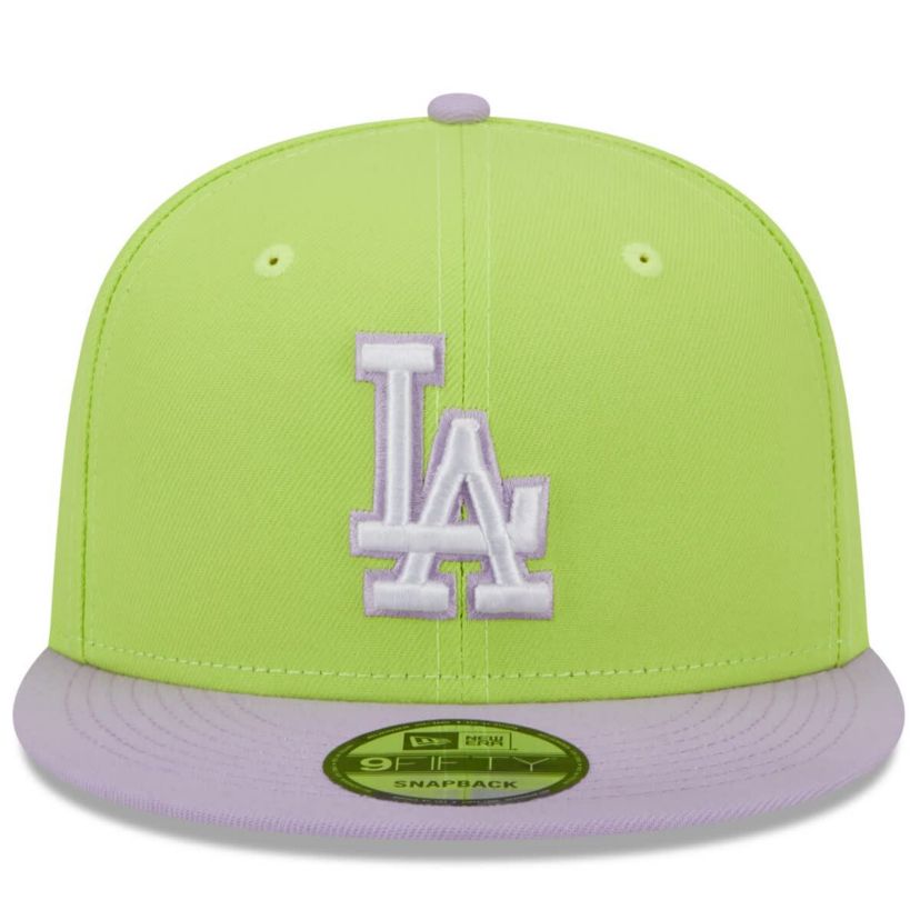 MLB Neon Green/Purple Los Angeles Dodgers Spring Basic Two-Tone 9FIFTY Snapback Hat