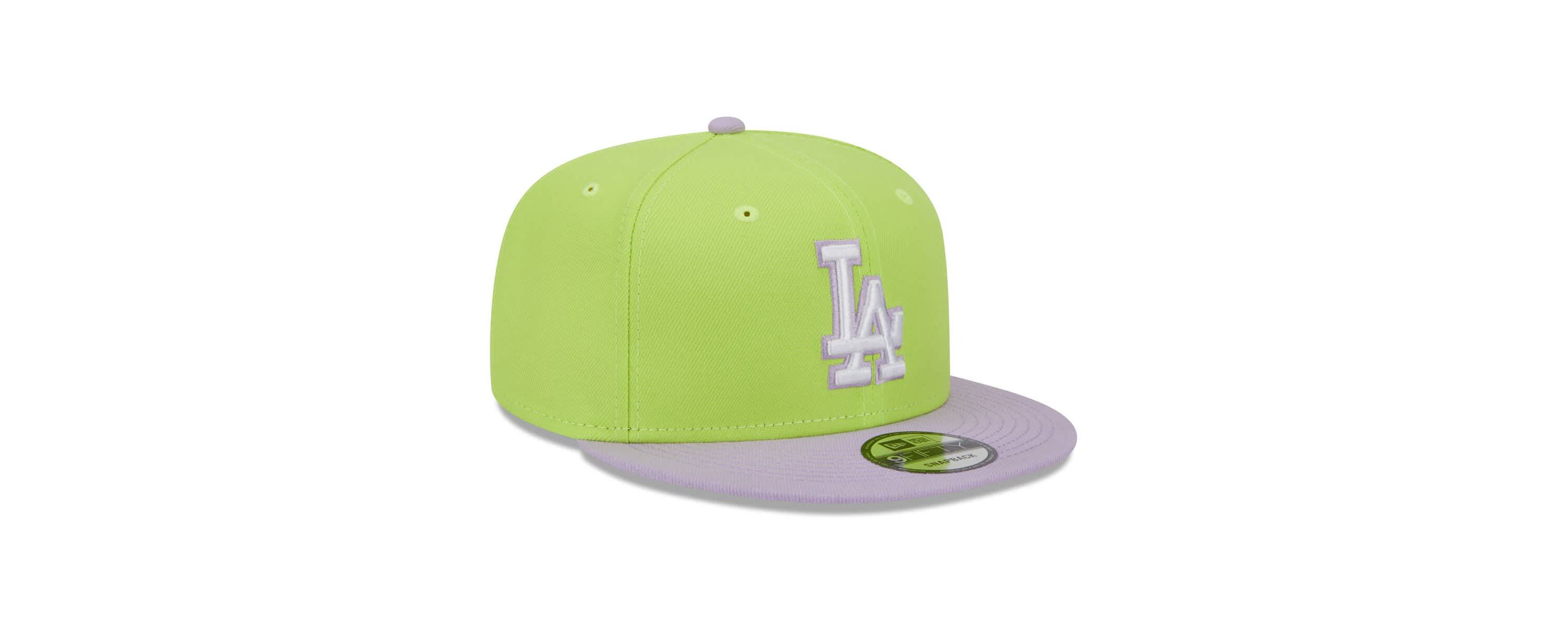MLB Neon Green/Purple Los Angeles Dodgers Spring Basic Two-Tone 9FIFTY Snapback Hat