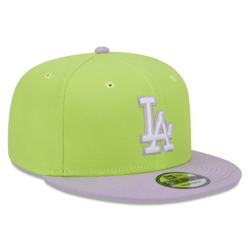 MLB Neon Green/Purple Los Angeles Dodgers Spring Basic Two-Tone 9FIFTY Snapback Hat