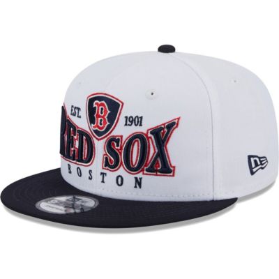 Boston Red Sox MLB White/Navy Boston Sox Crest 9FIFTY Snapback Hat