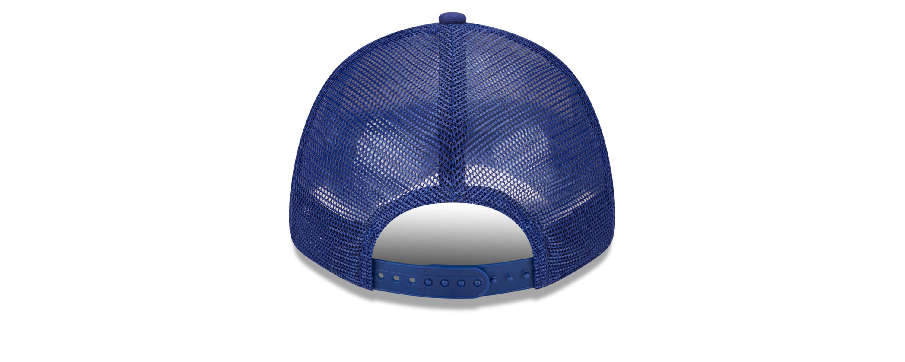 MLB White/Royal Los Angeles Dodgers Team Stripe Trucker 9FORTY Snapback Hat