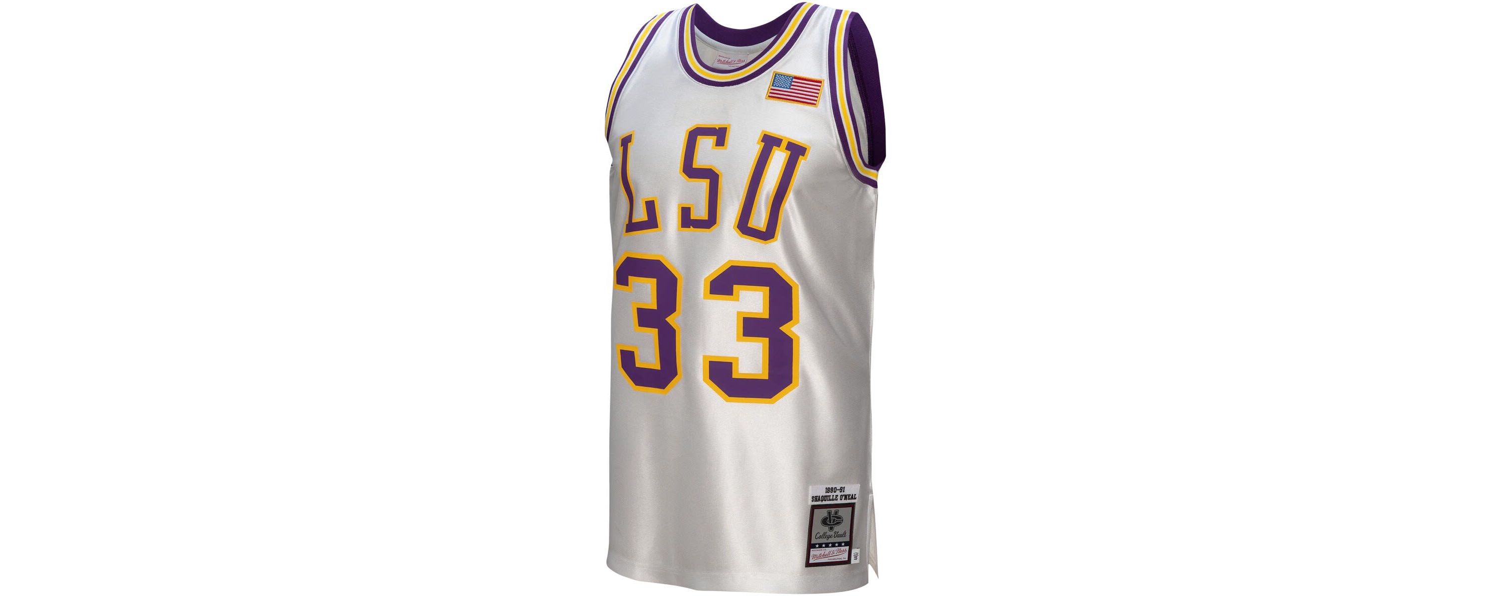 NCAA Shaquille ONeal LSU Tigers NCAA Vault 1990/91 Authentic Jersey