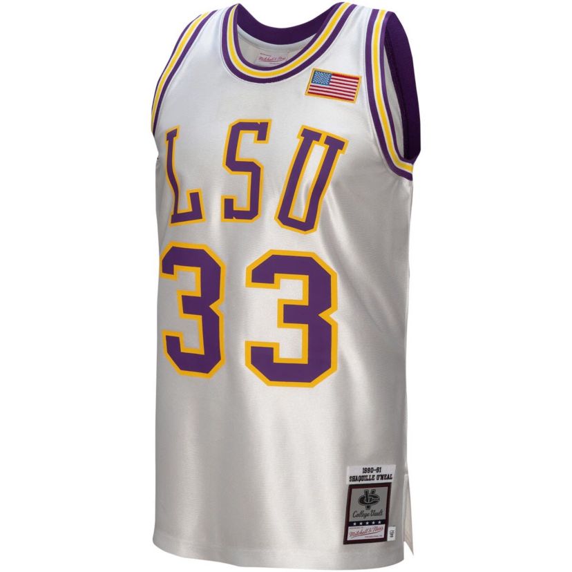 NCAA Shaquille ONeal LSU Tigers NCAA Vault 1990/91 Authentic Jersey