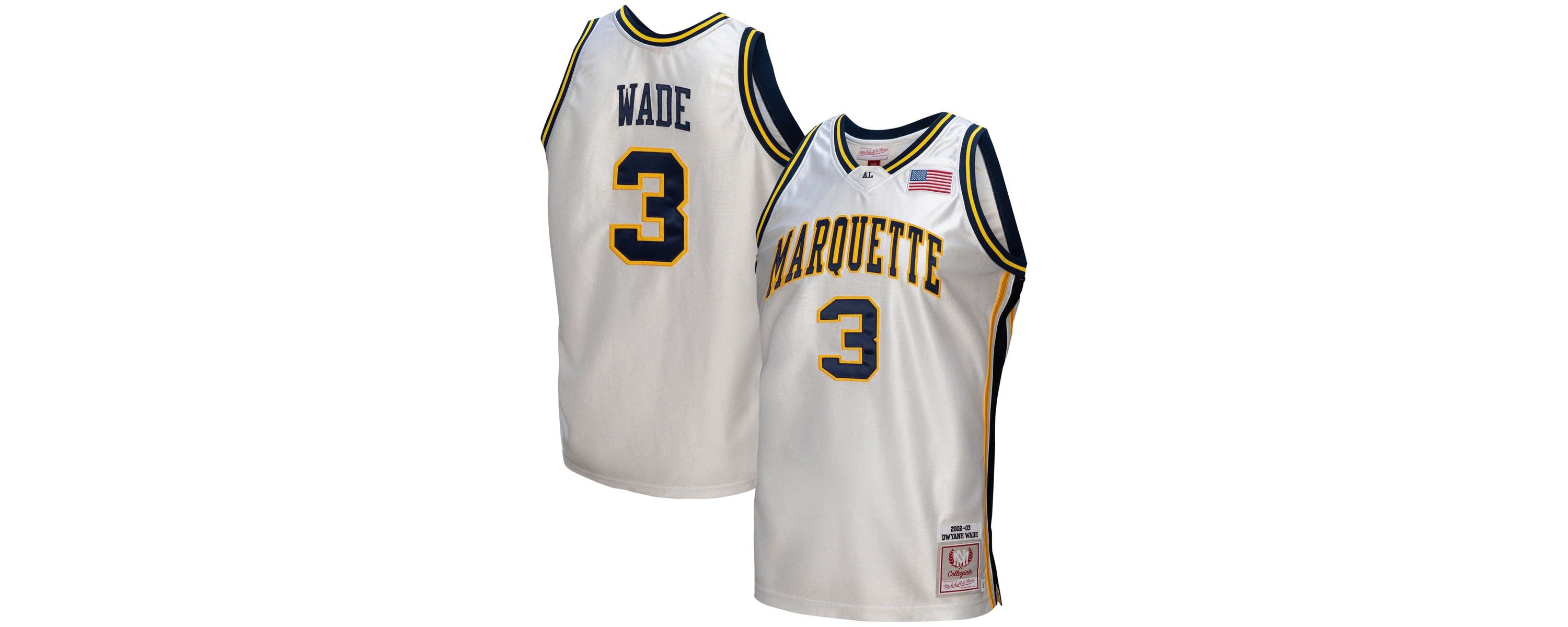 NCAA Dwyane Wade Marquette Golden Eagles NCAA Vault Authentic Jersey