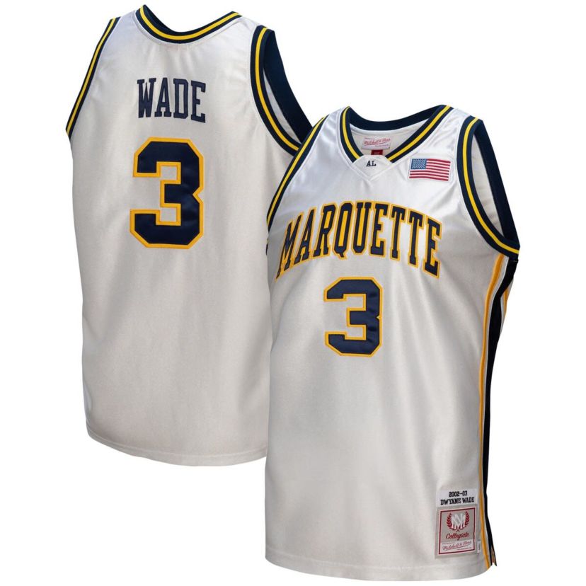 NCAA Dwyane Wade Marquette Golden Eagles NCAA Vault Authentic Jersey