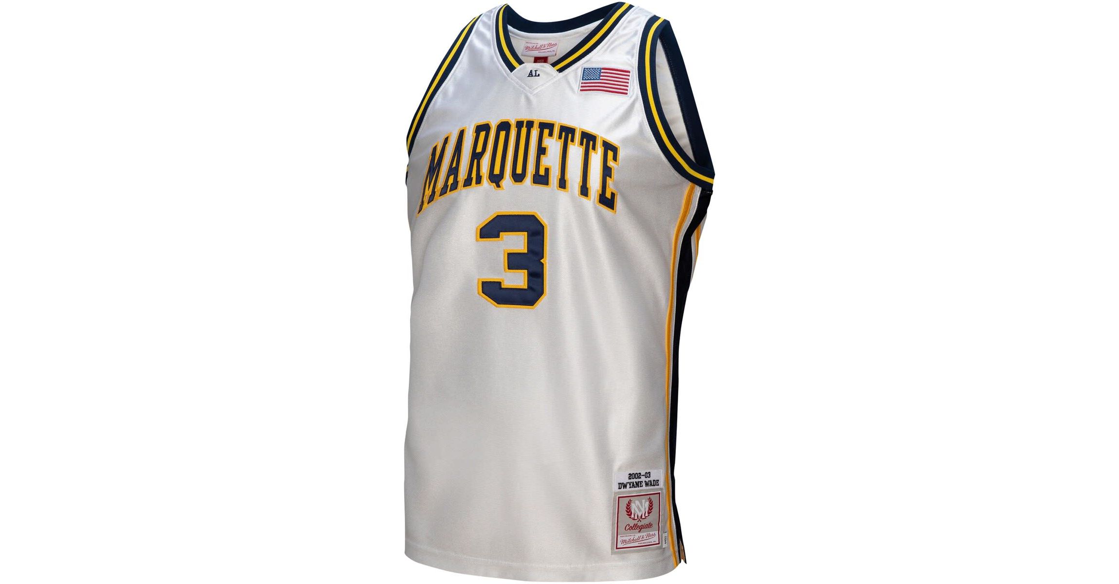 NCAA Dwyane Wade Marquette Golden Eagles NCAA Vault Authentic Jersey