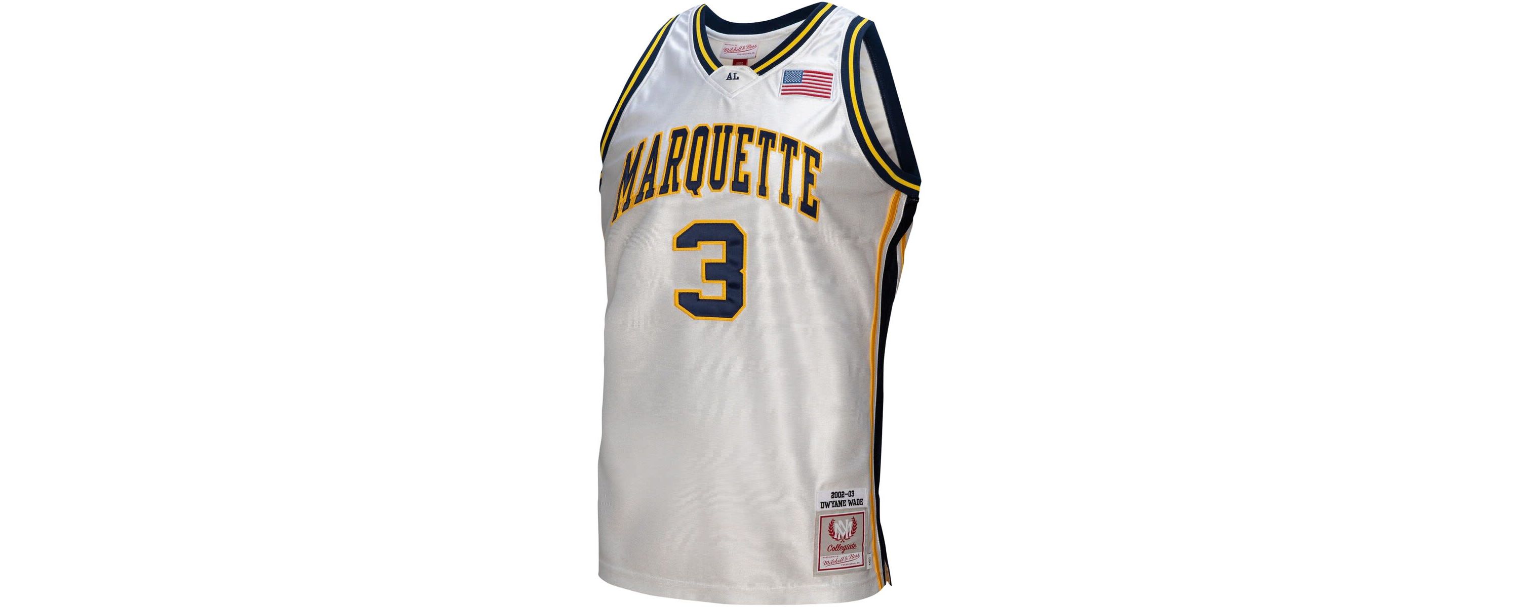 NCAA Dwyane Wade Marquette Golden Eagles NCAA Vault Authentic Jersey
