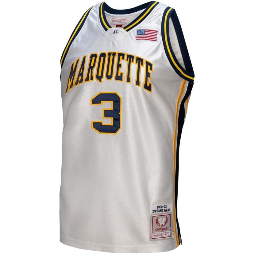 NCAA Dwyane Wade Marquette Golden Eagles NCAA Vault Authentic Jersey
