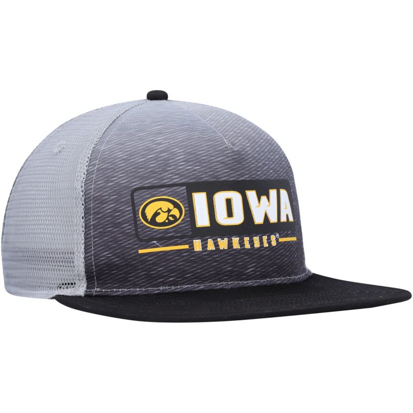 NCAA Black/Gray Iowa Hawkeyes Snapback Hat