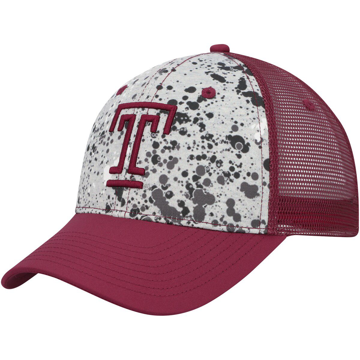 NCAA Gray/Cherry Temple Owls Love Fern Trucker Snapback Hat