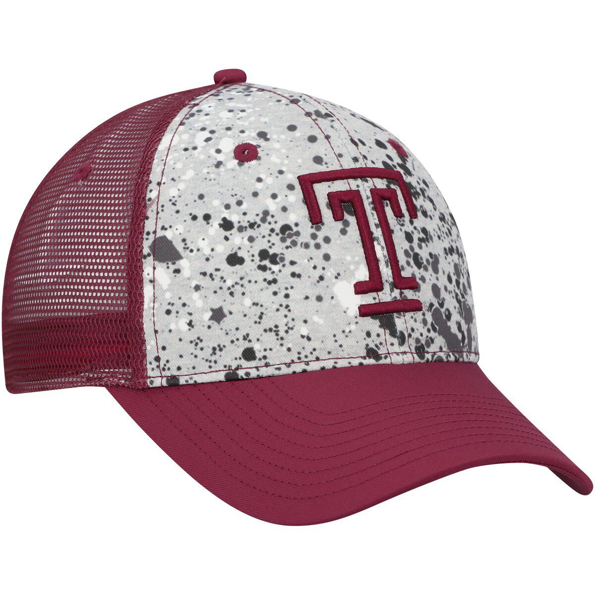 NCAA Gray/Cherry Temple Owls Love Fern Trucker Snapback Hat