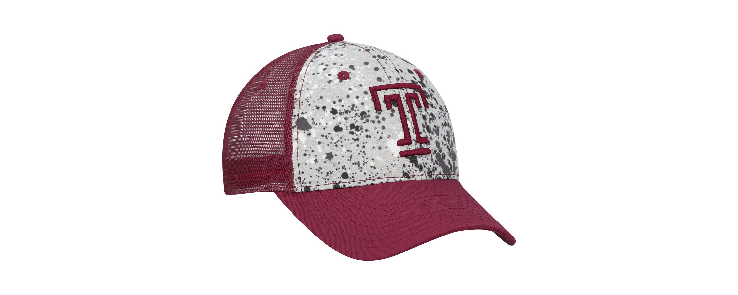 NCAA Gray/Cherry Temple Owls Love Fern Trucker Snapback Hat
