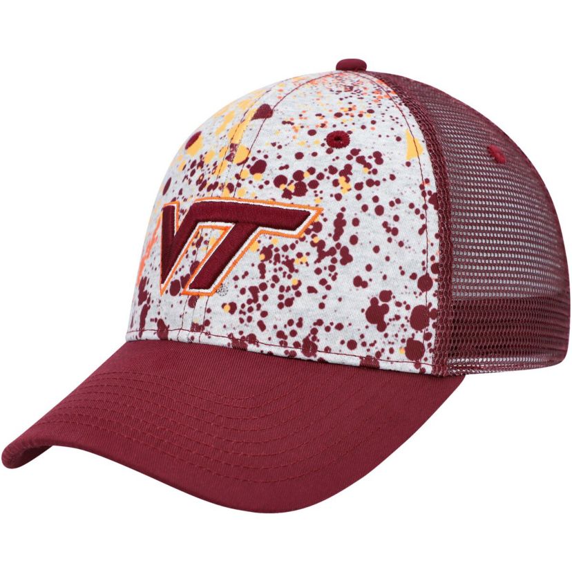 NCAA Gray/Maroon Virginia Tech Hokies Love Fern Trucker Snapback Hat