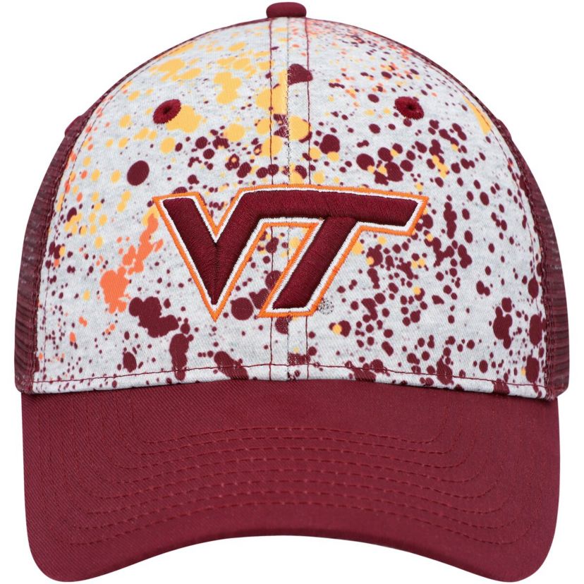 NCAA Gray/Maroon Virginia Tech Hokies Love Fern Trucker Snapback Hat