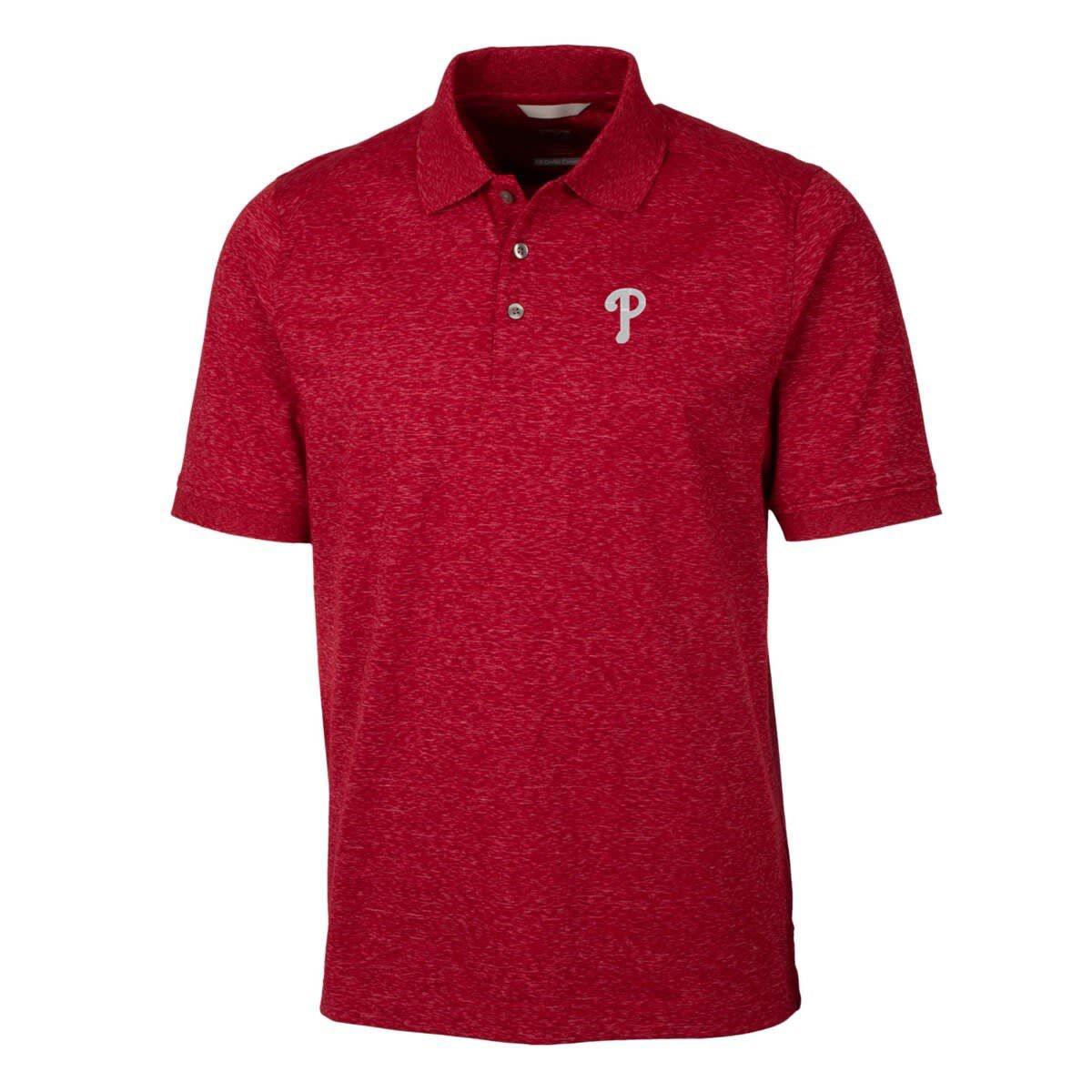 MLB Philadelphia Phillies Advantage Space Dye Tri-Blend Polo