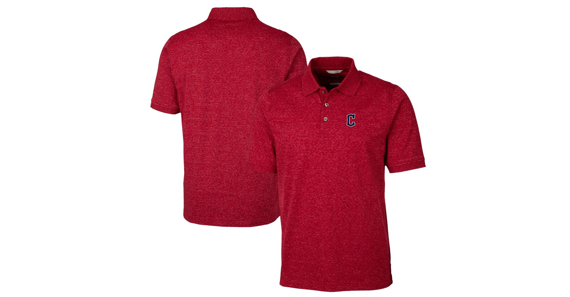 MLB Cleveland Guardians Advantage Space Dye Tri-Blend Polo