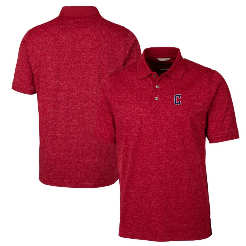 MLB Cleveland Guardians Advantage Space Dye Tri-Blend Polo