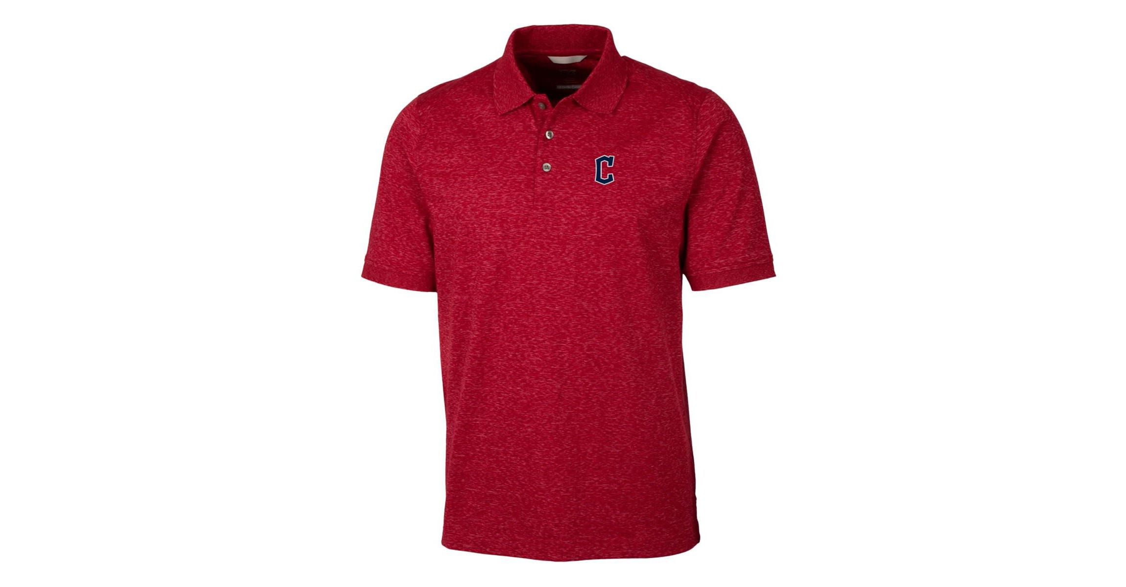 MLB Cleveland Guardians Advantage Space Dye Tri-Blend Polo
