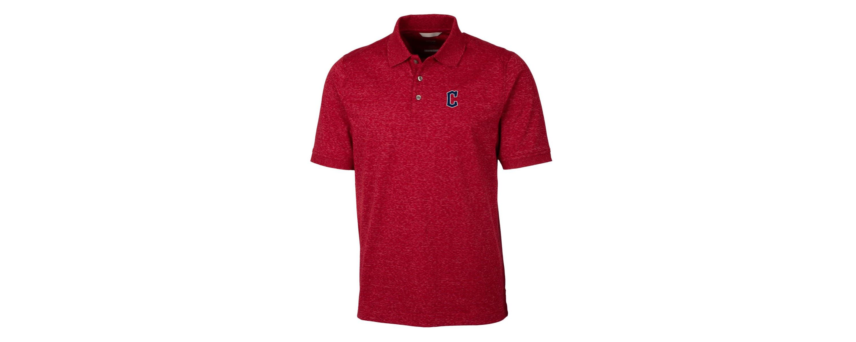 MLB Cleveland Guardians Advantage Space Dye Tri-Blend Polo