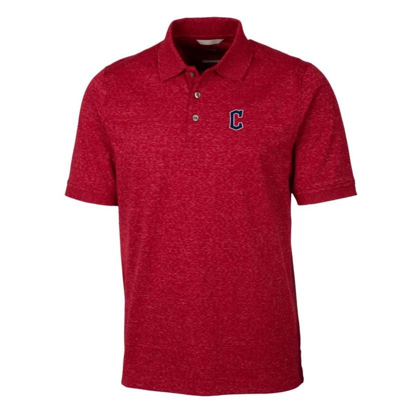 MLB Cleveland Guardians Advantage Space Dye Tri-Blend Polo