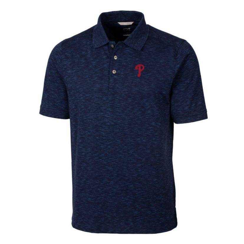 MLB ed Philadelphia Phillies Advantage Space Dye Tri-Blend Polo