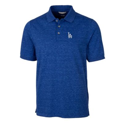 MLB Los Angeles Dodgers Advantage Space Dye Tri-Blend Polo