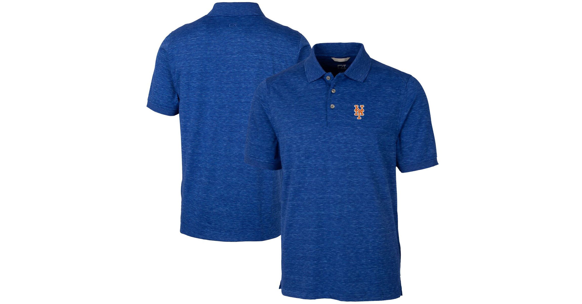 MLB New York Mets Advantage Space Dye Tri-Blend Polo