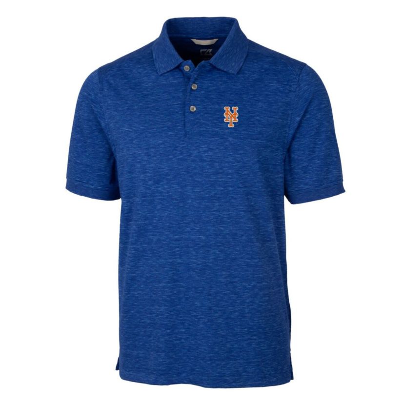 MLB New York Mets Advantage Space Dye Tri-Blend Polo